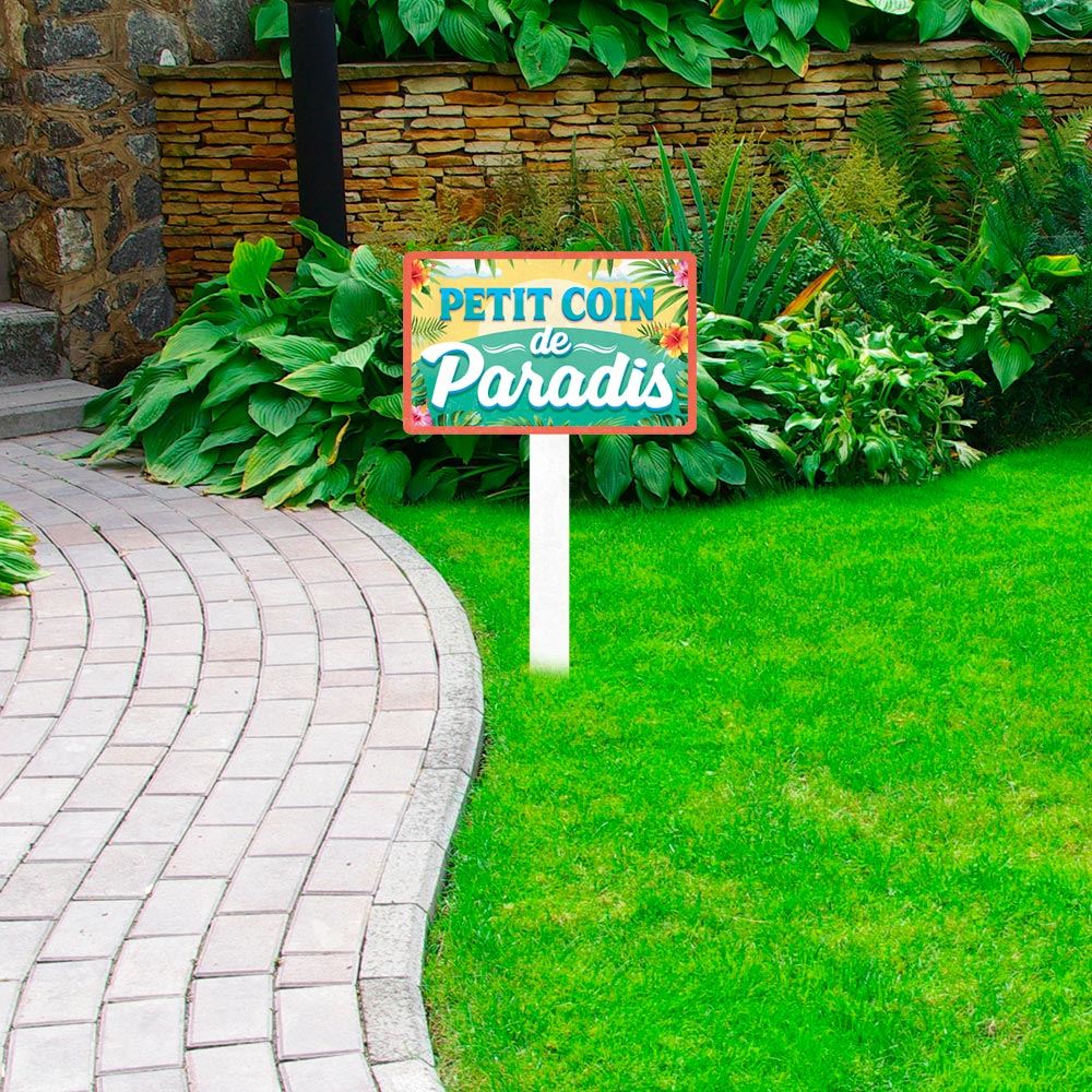 Plaque jardin "petit coin paradis"