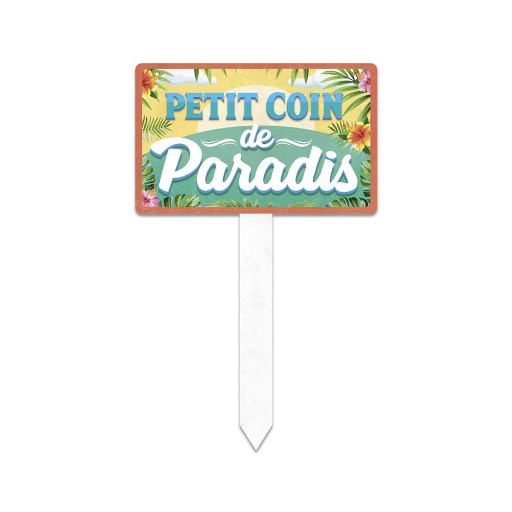 Plaque jardin "petit coin paradis"