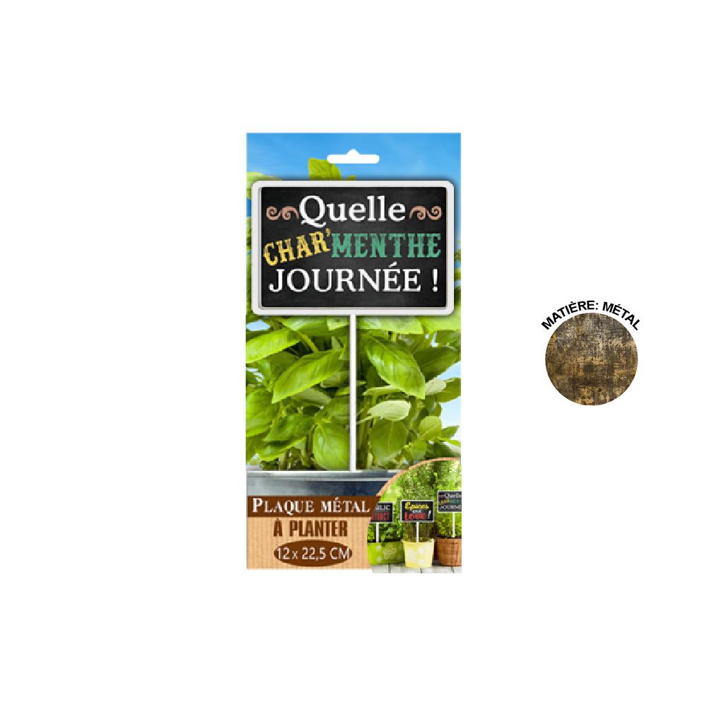 Plaque jardin "menthe"