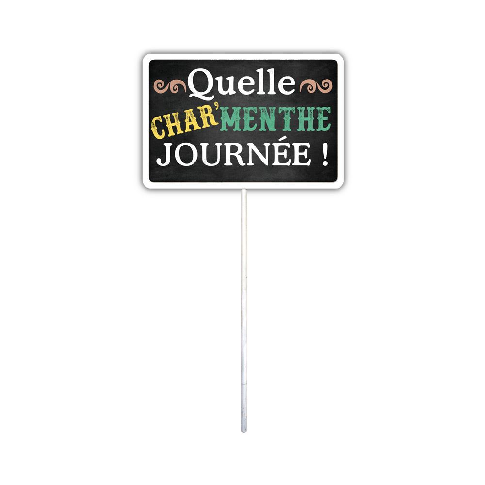 Plaque jardin "menthe"