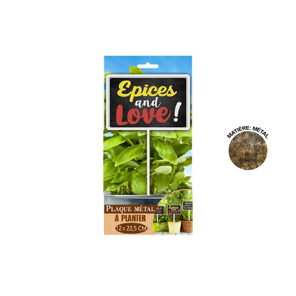 Plaque jardin "epices"