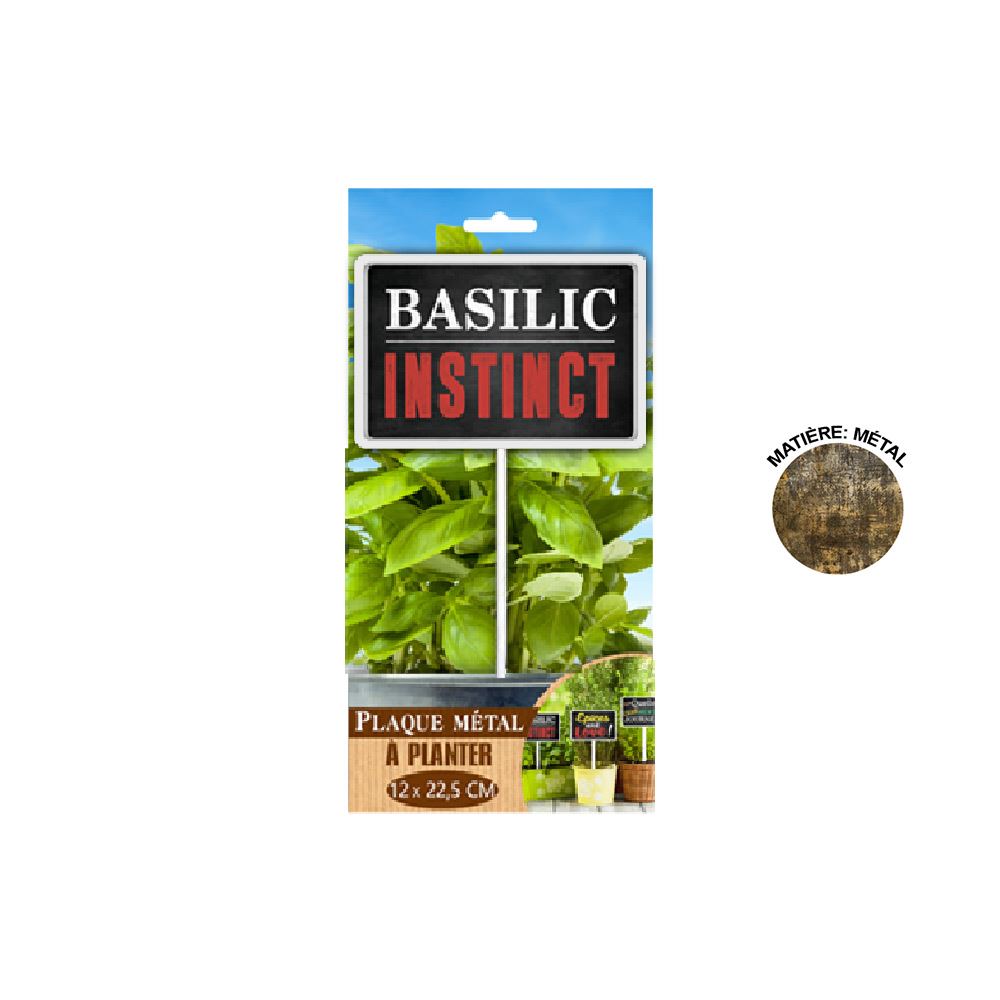 Plaque jardin "basilic"
