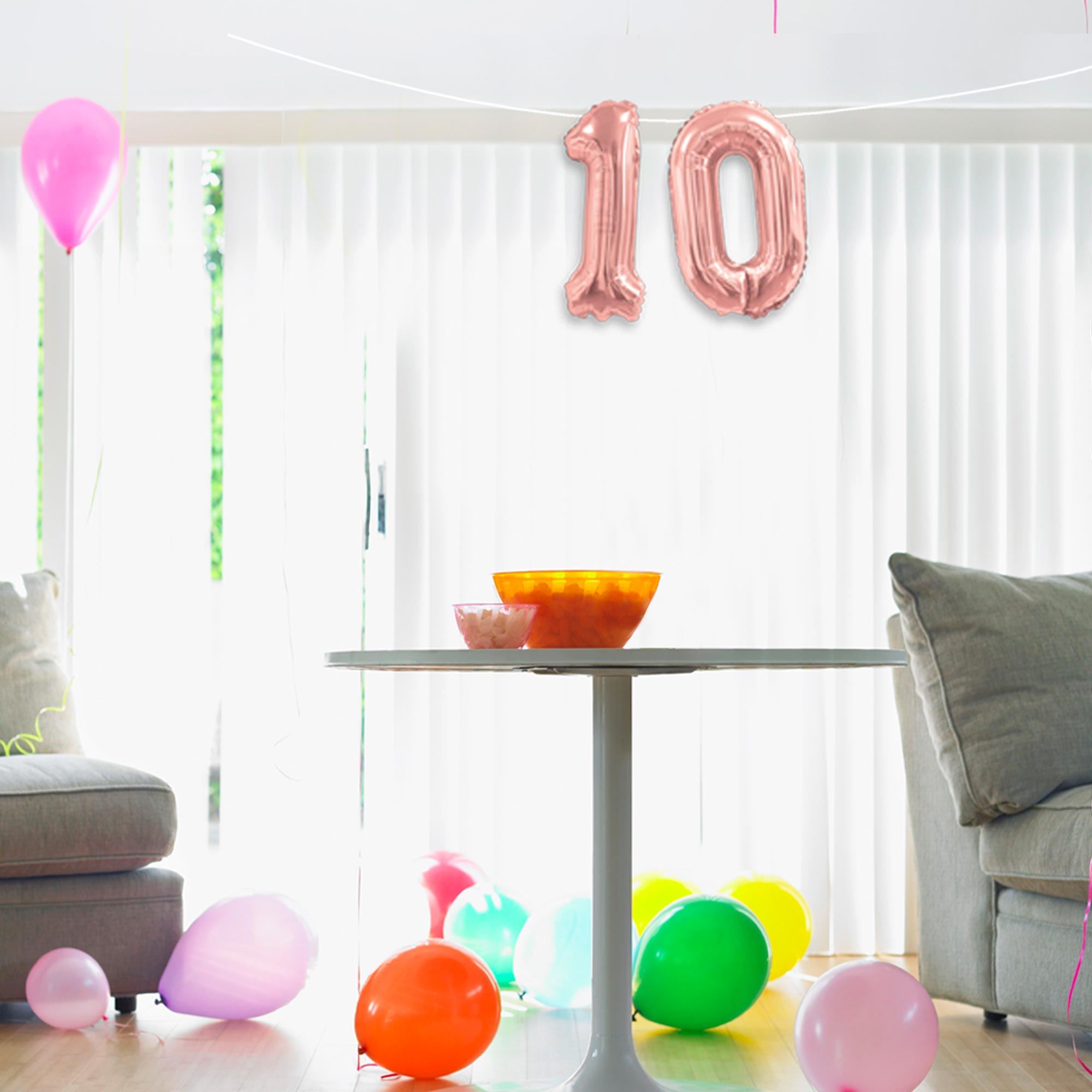 Ballon metallique rose dore 1