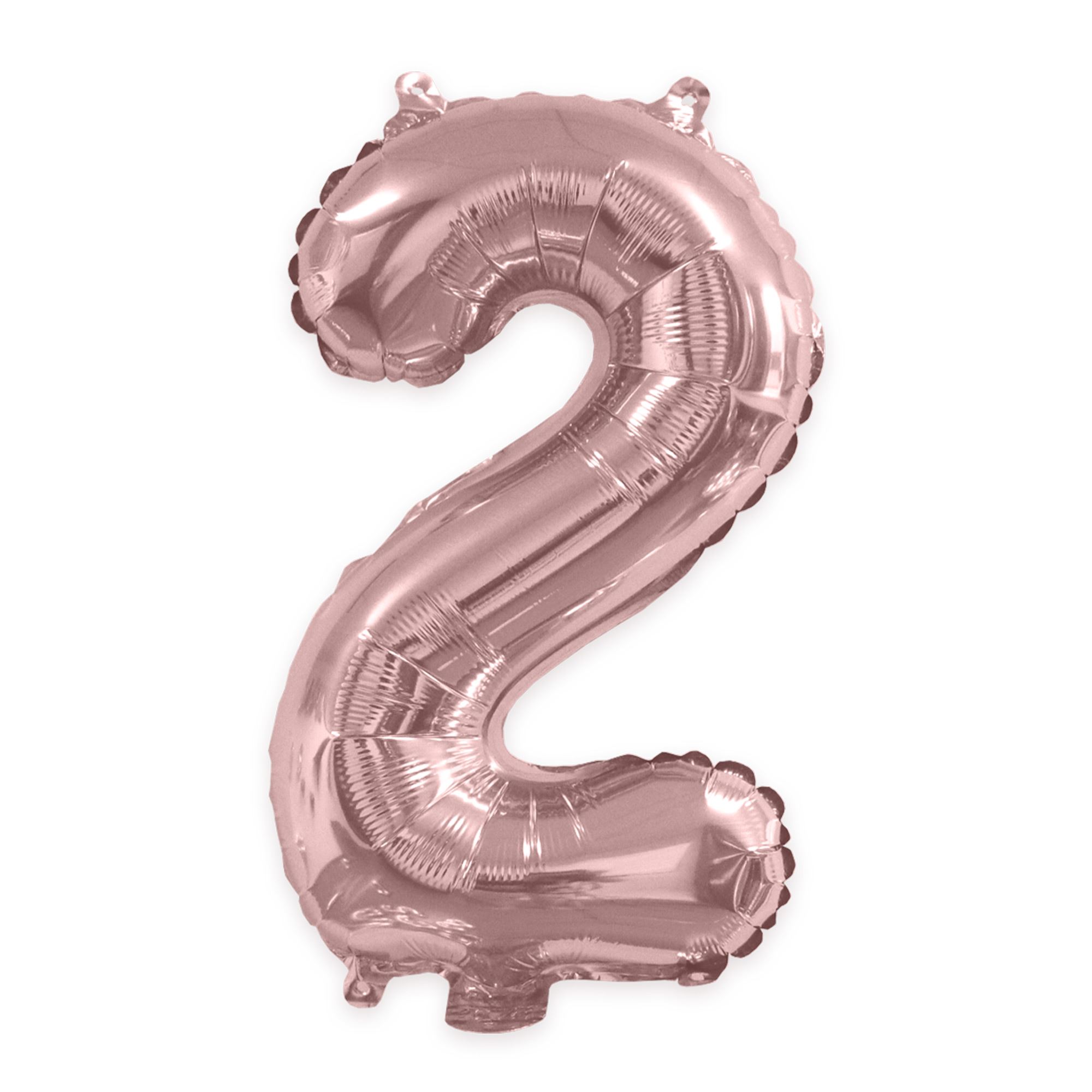 Ballon metallique rose dore 2