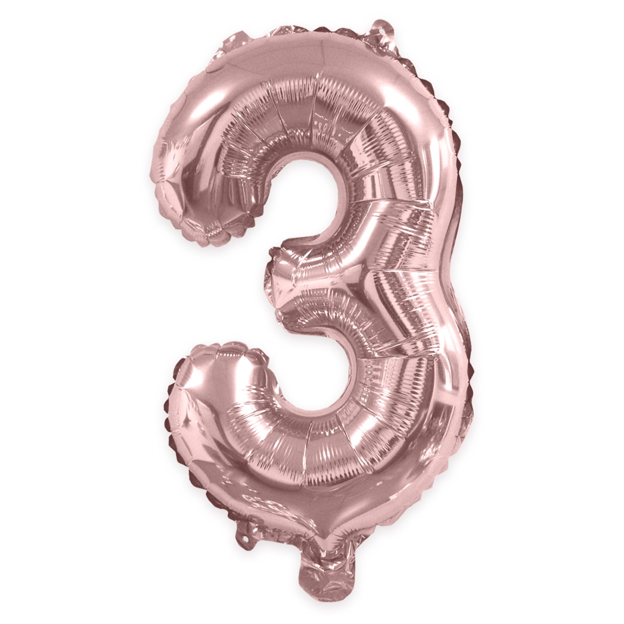 Ballon metallique rose dore 3