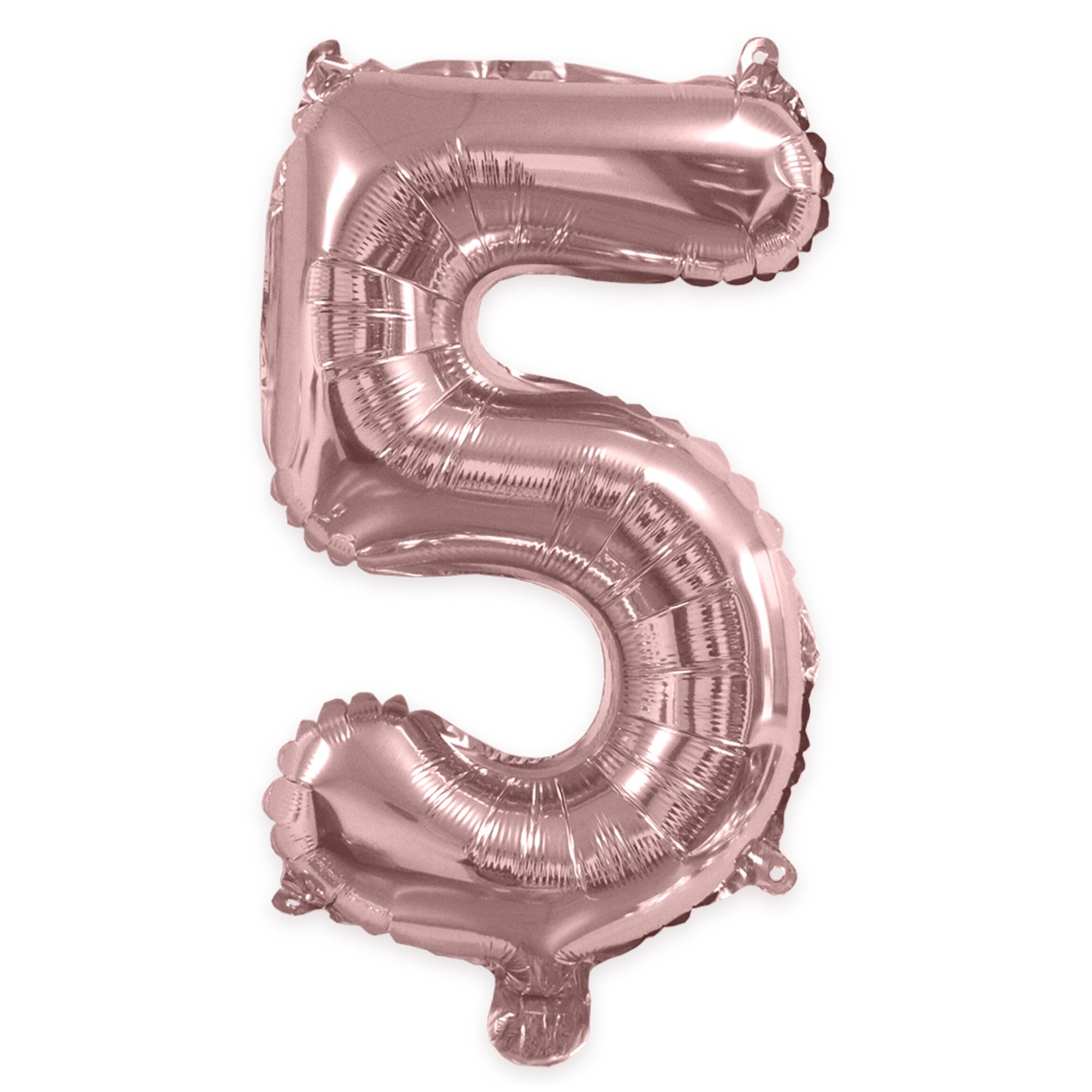 Ballon metallique rose dore 5