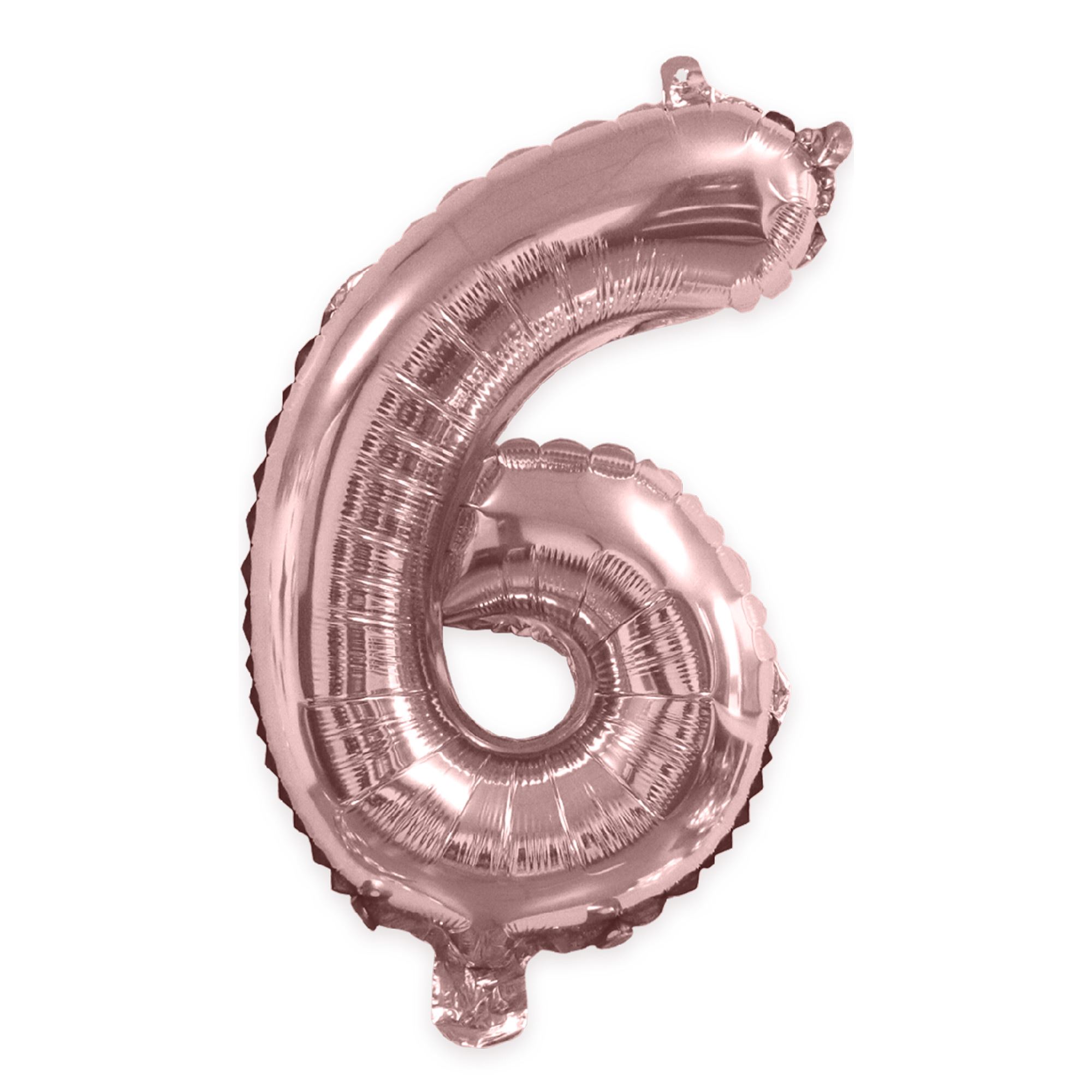 Ballon metallique rose dore 6
