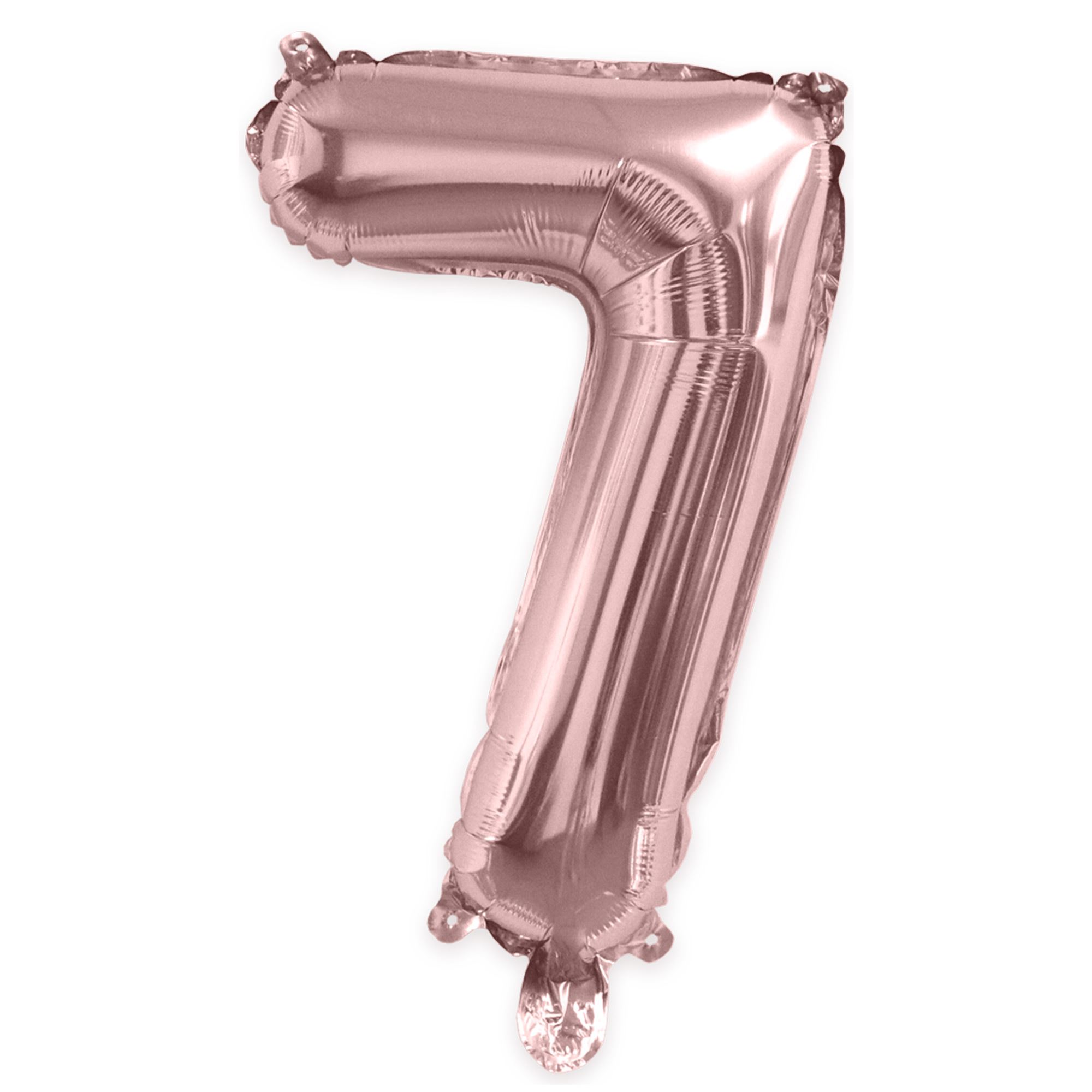 Ballon metallique rose dore 7