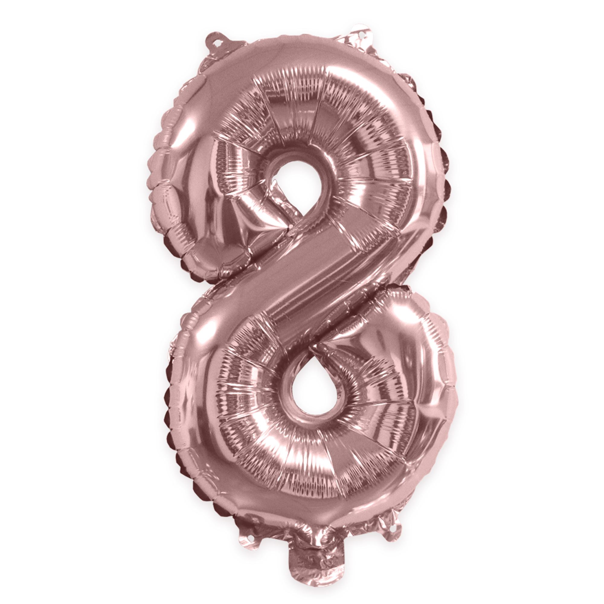 Ballon metallique rose dore 8