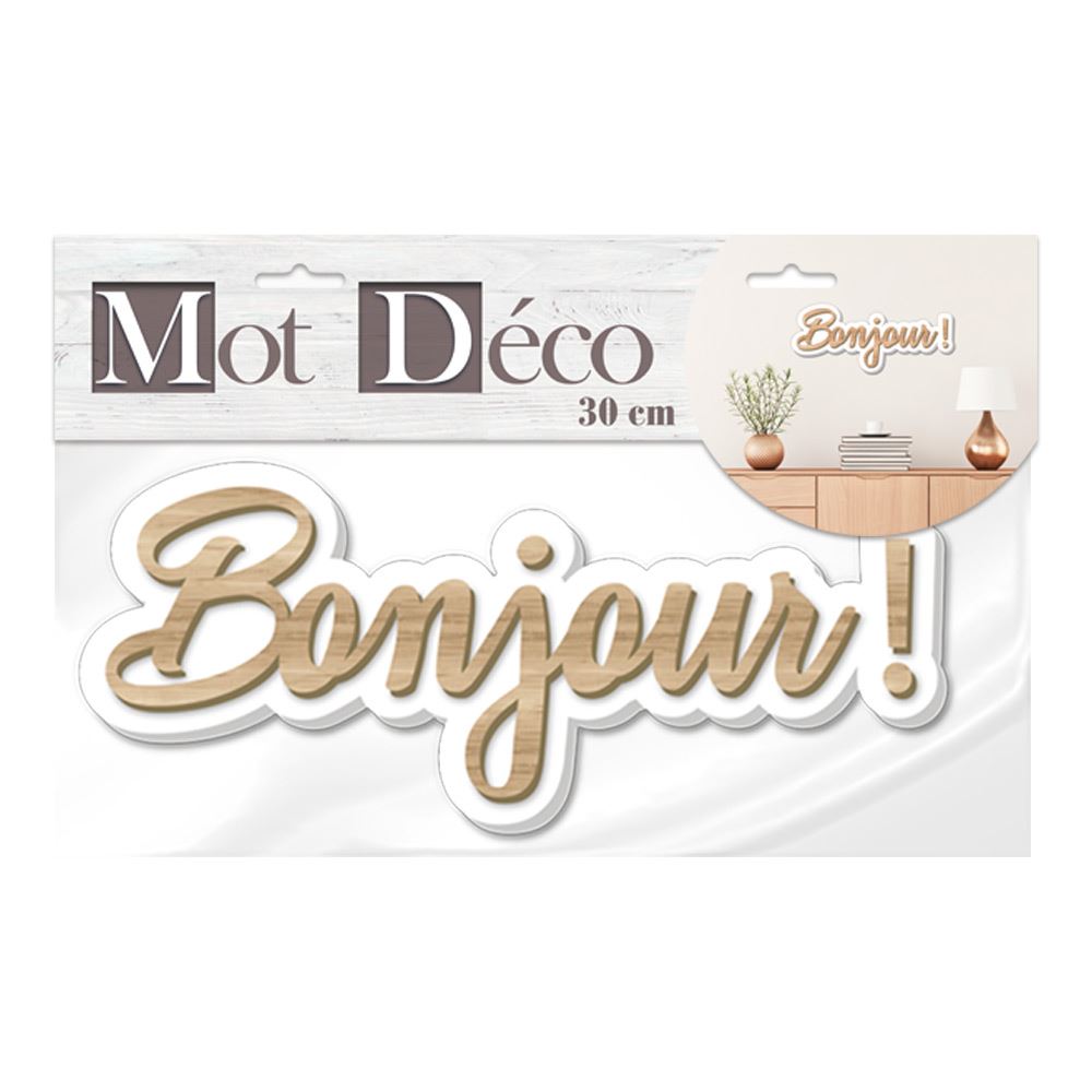 Mot deco "bonjour"