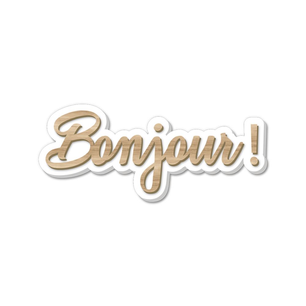 Mot deco "bonjour"