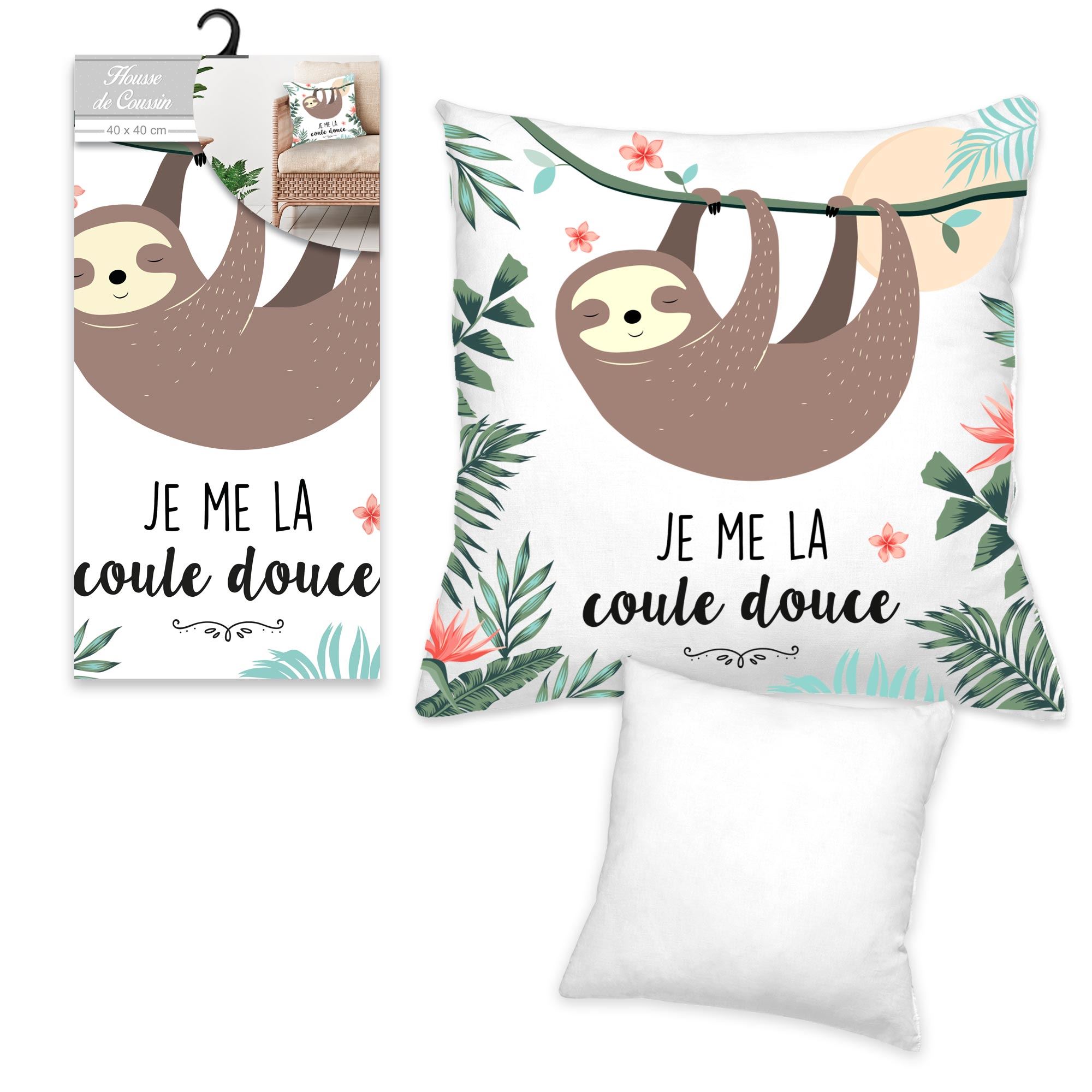 Housse coussin paresseux "coule douce"