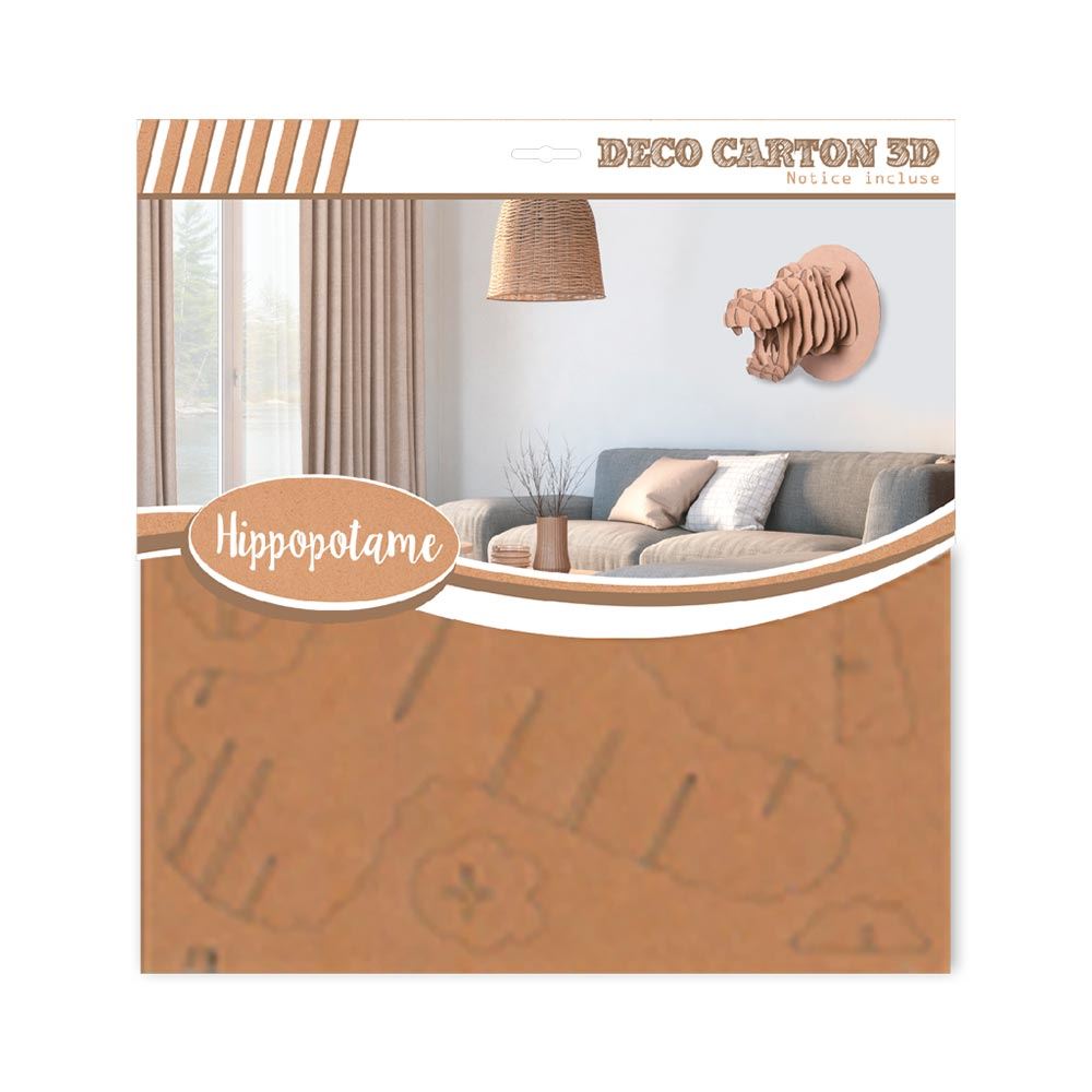 Deco carton gm tete hippo