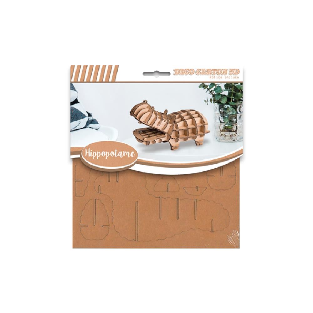 Deco carton pm hippopotame