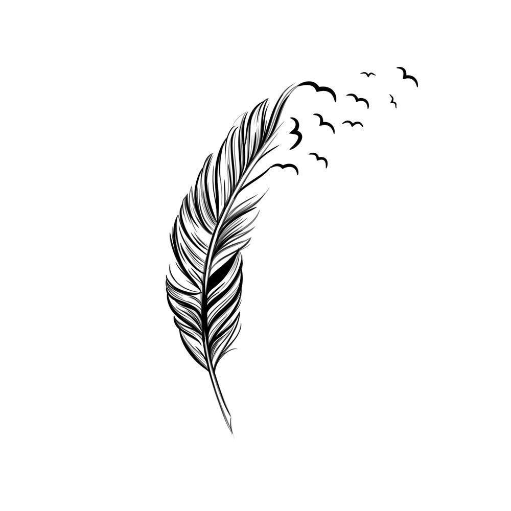 Sticker plume envol oiseau