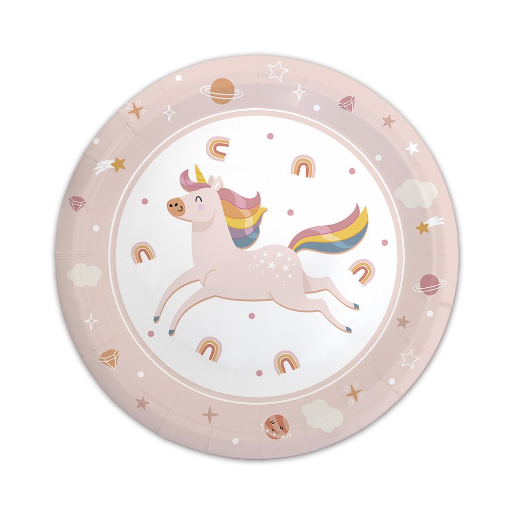 Pack 6 assiette licorne/