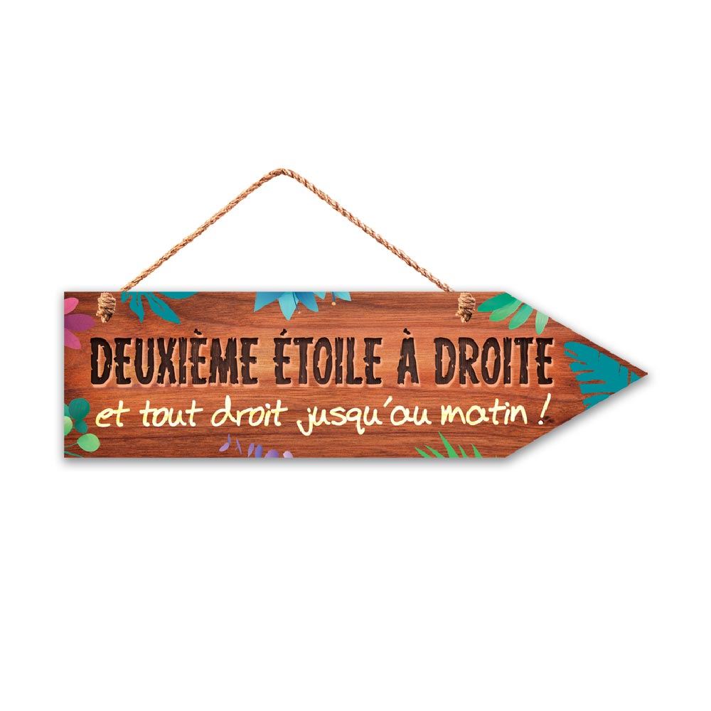 Plaque fleche "deuxieme etoile..."