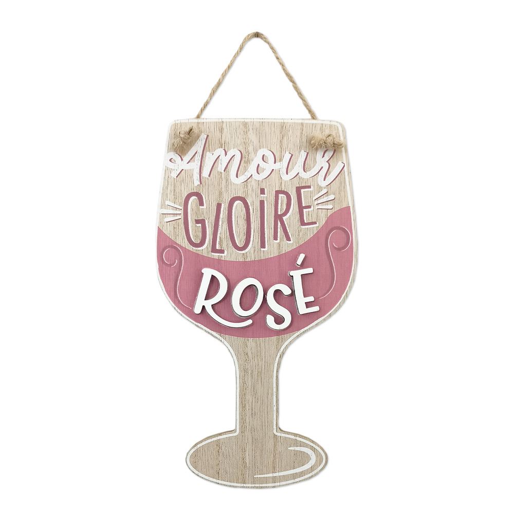 Plaque forme verre vin rose