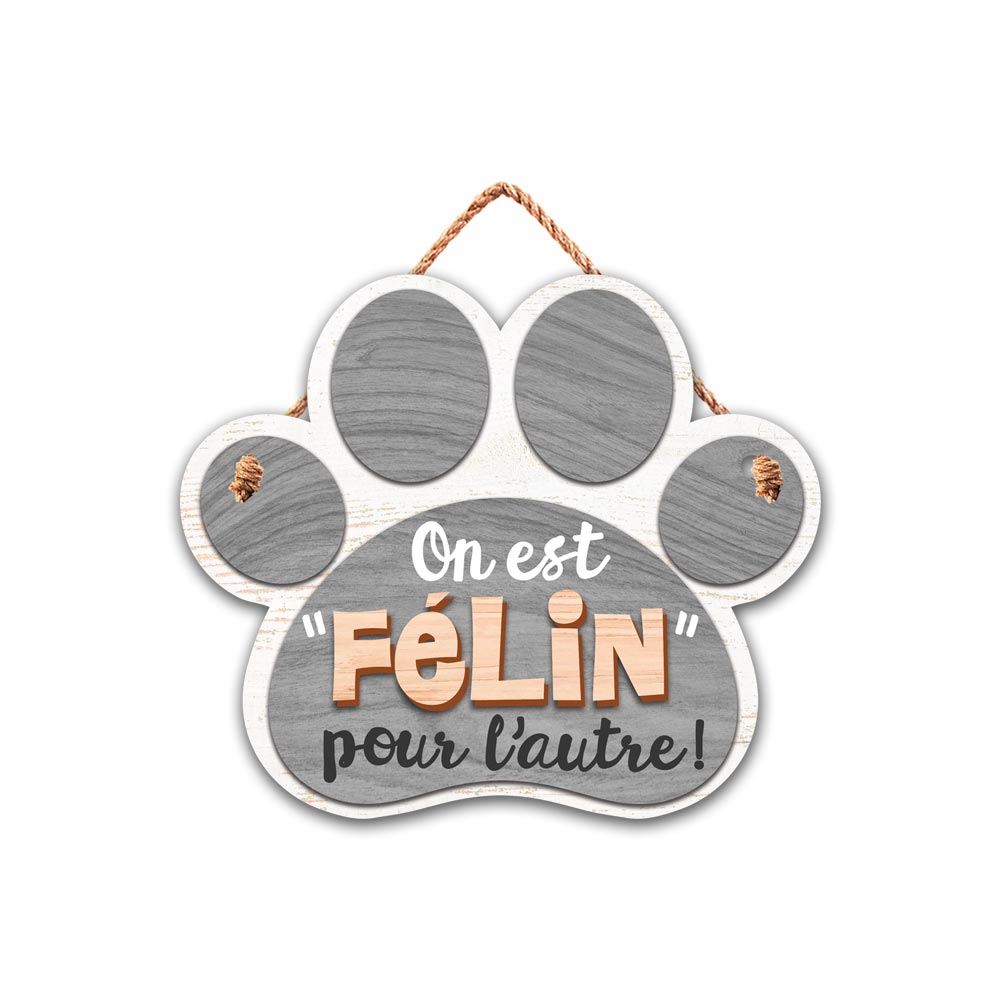 Plaque forme chat "felin"
