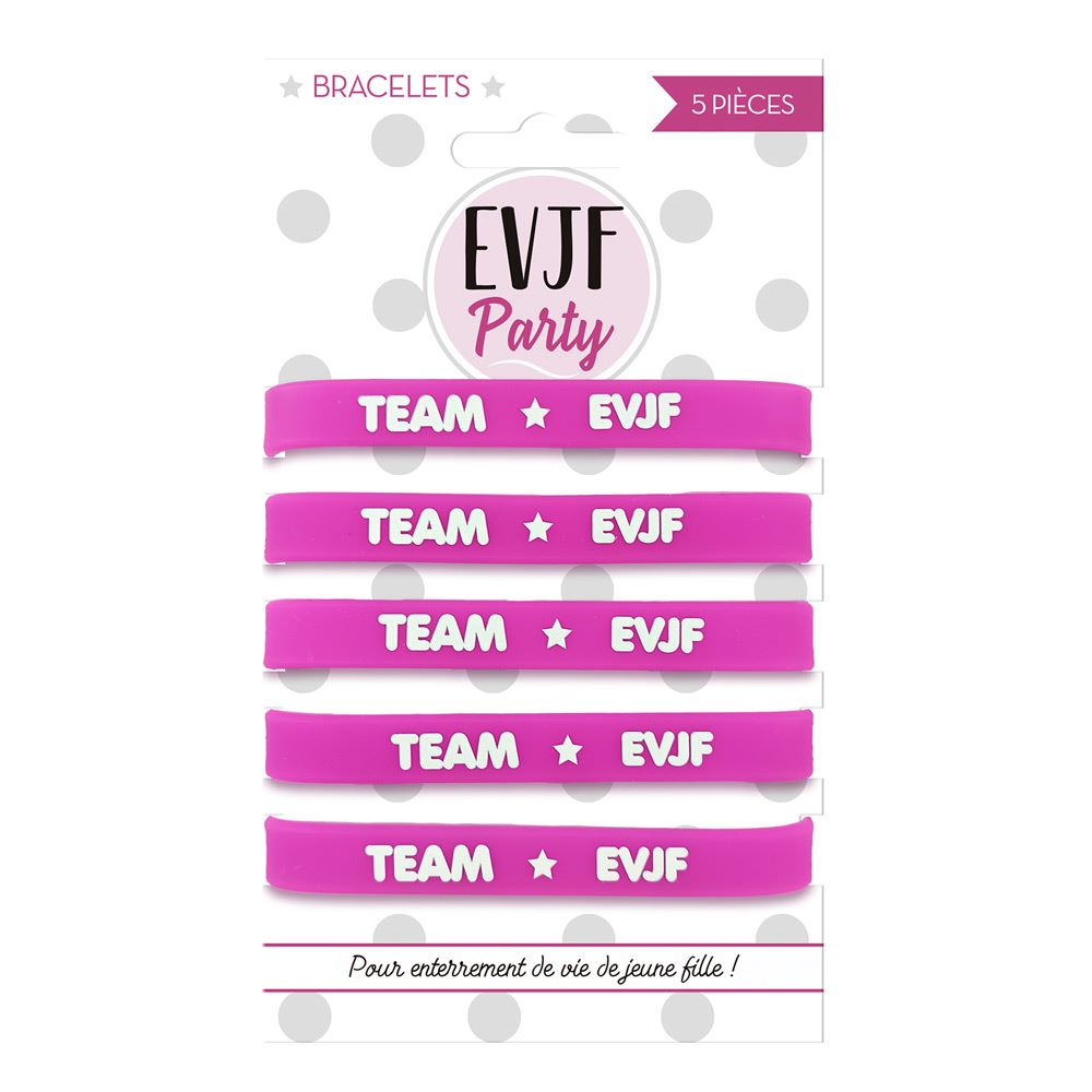 Pack 5 bracelets team evjf