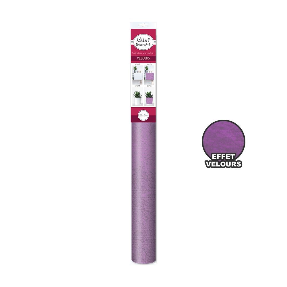 Adhesif decoratif velours violet