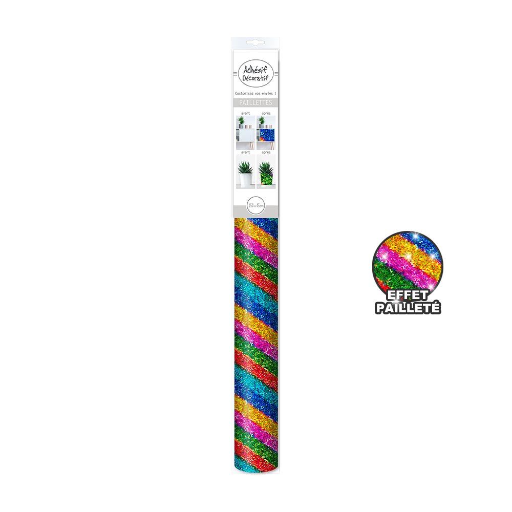 Adhesif decoratif arc en ciel