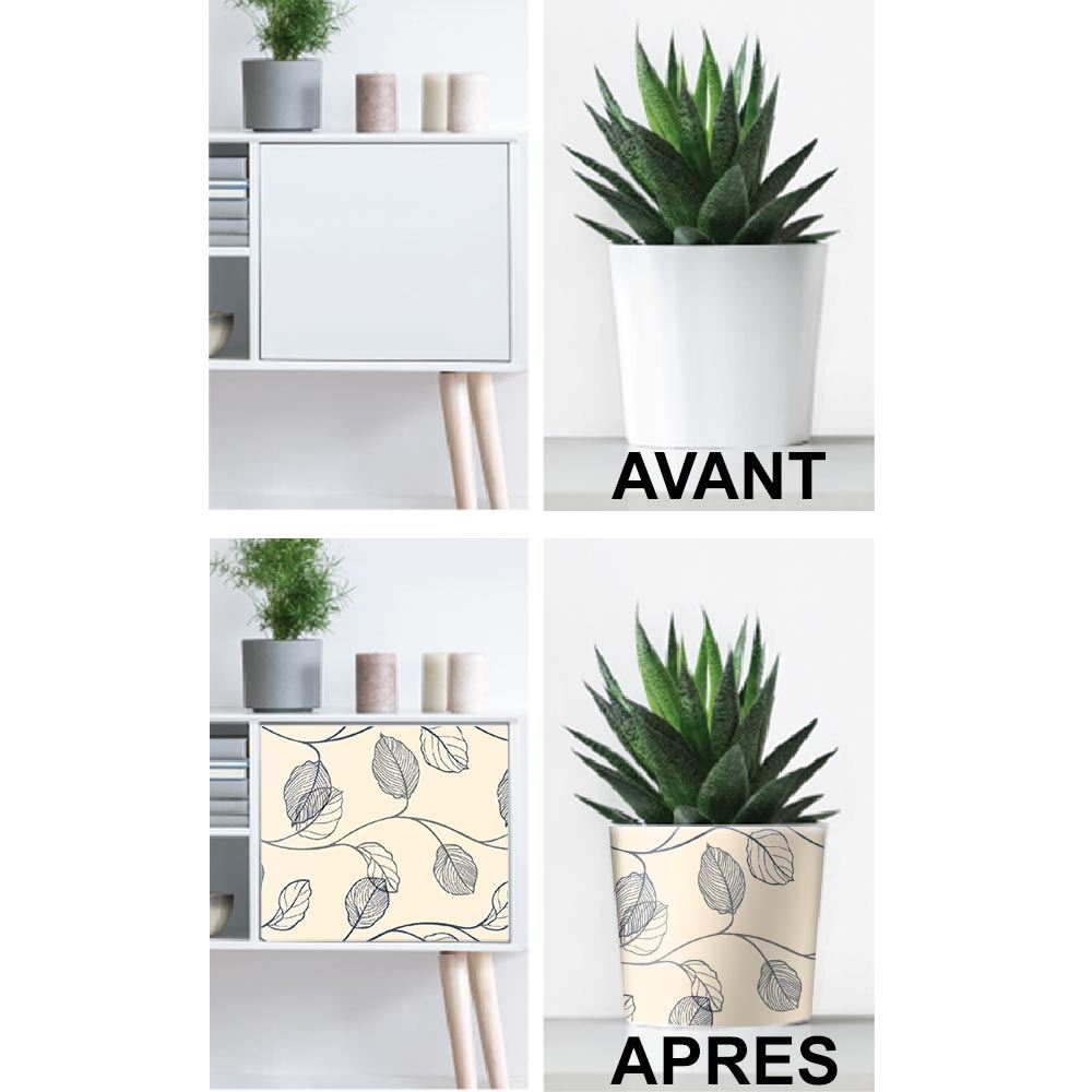 Adhesif decoratif feuille 4