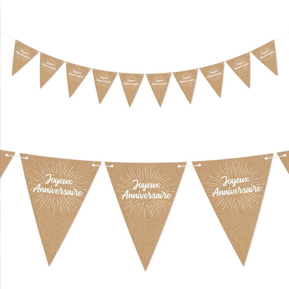 Guirlande fanion anniv kraft/