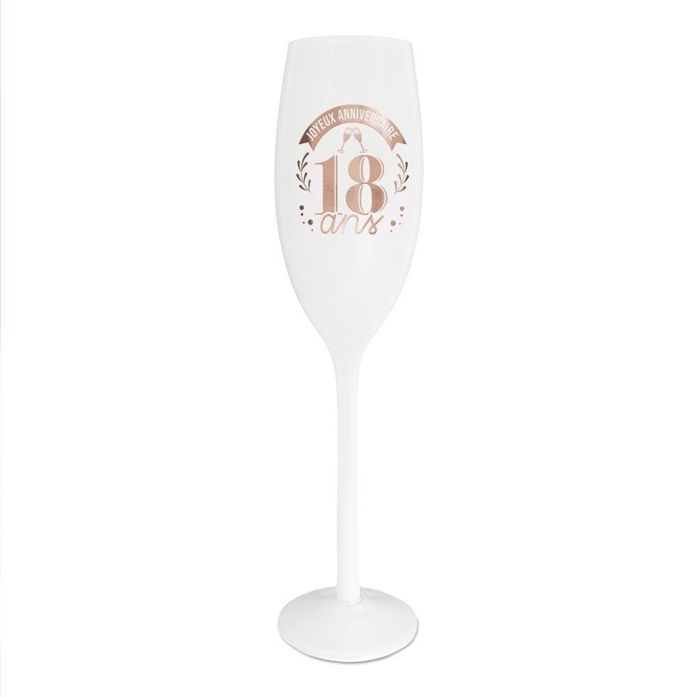 Flute blanche rose dore 18 ans/