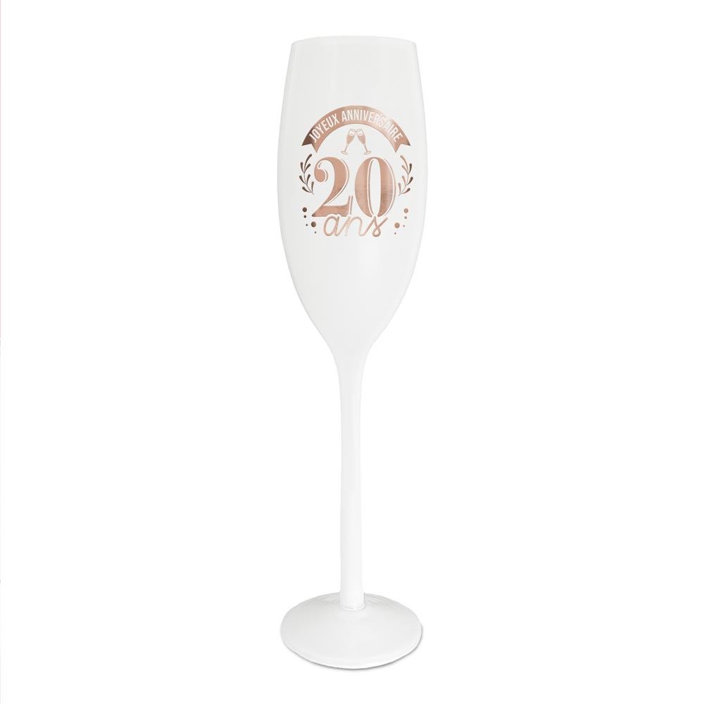 Flute blanche rose dore 20 ans