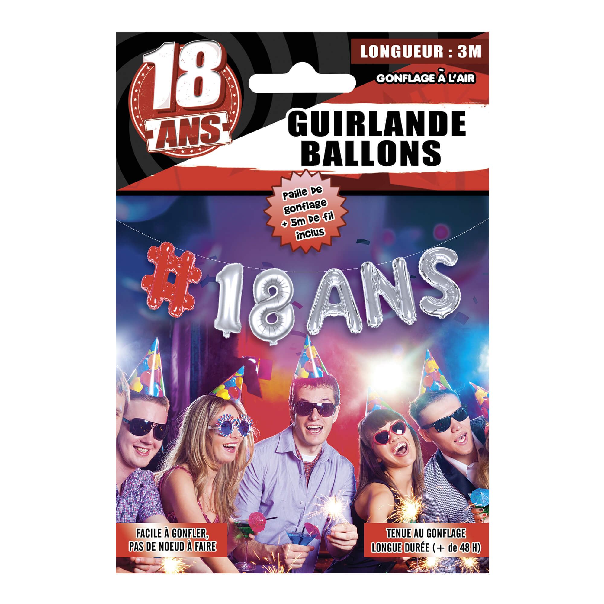 Guirlande ballon 18 ans homme