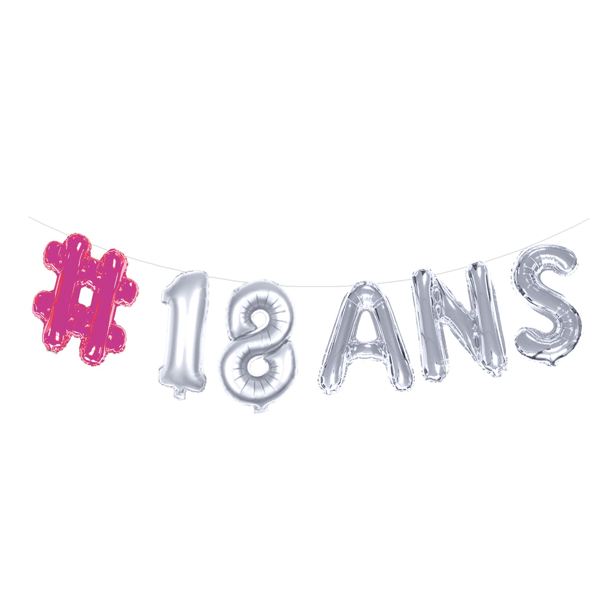 Guirlande ballon 18 ans femme