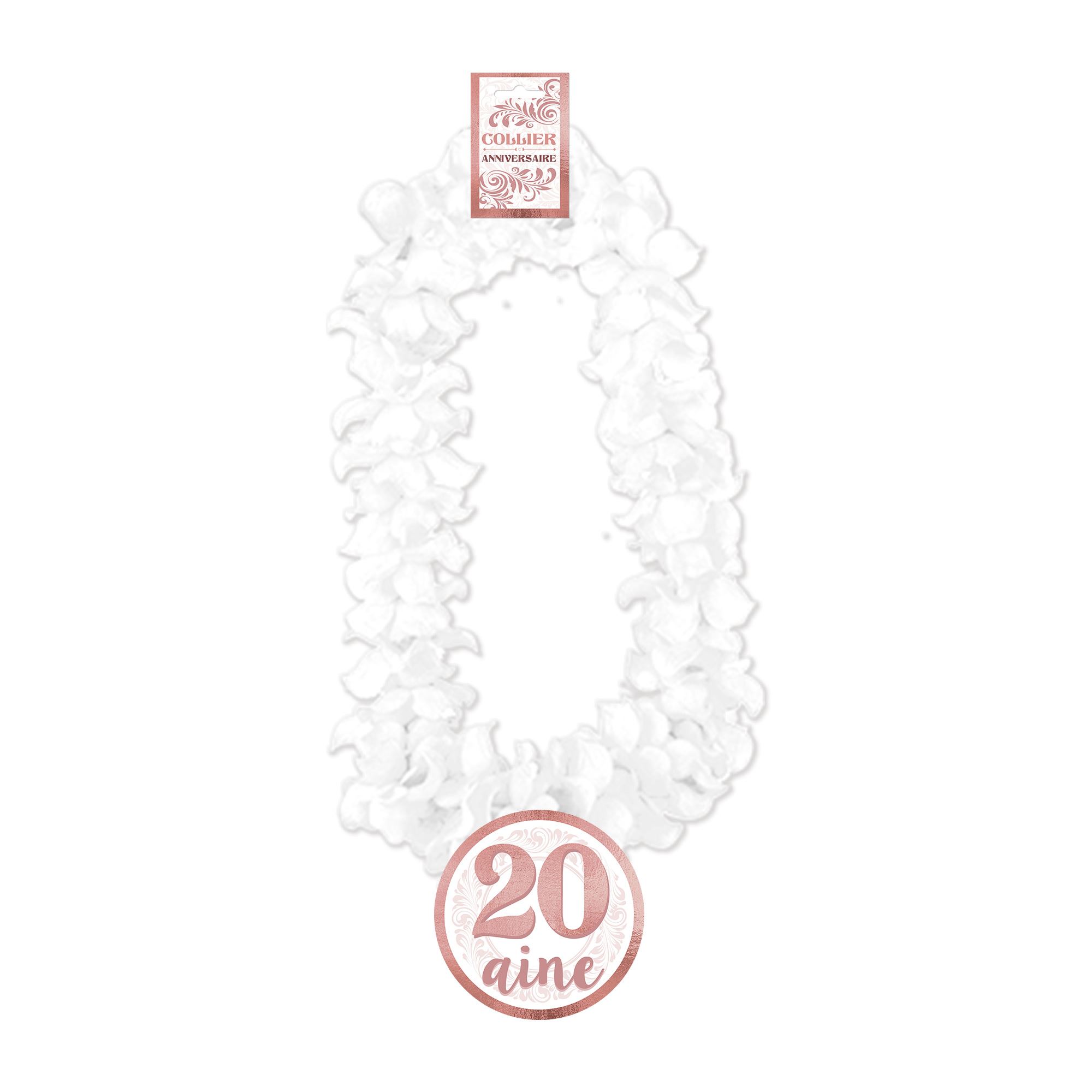 Collier fleur anniv femme 20 aine