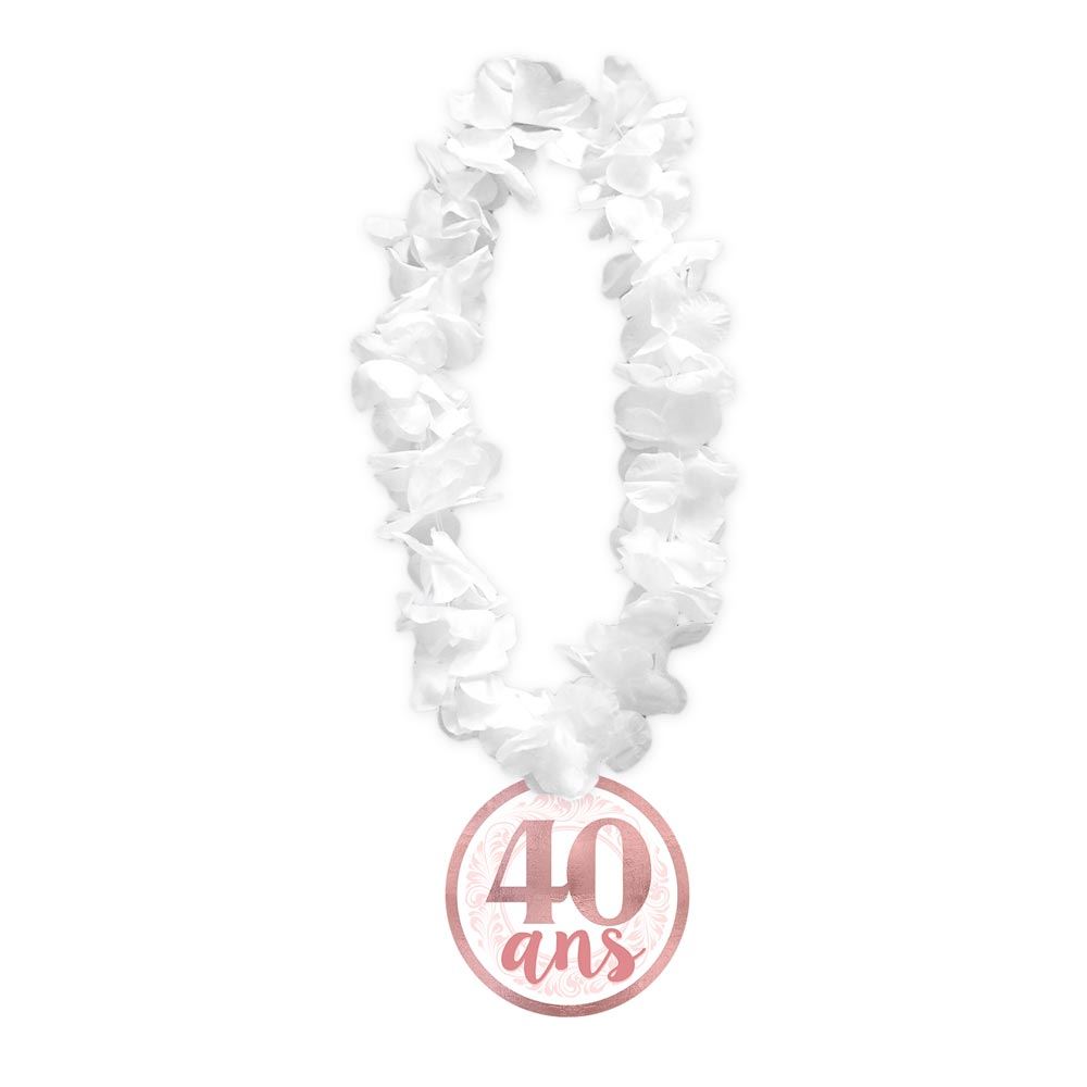 Collier fleur anniv femme 40 ans