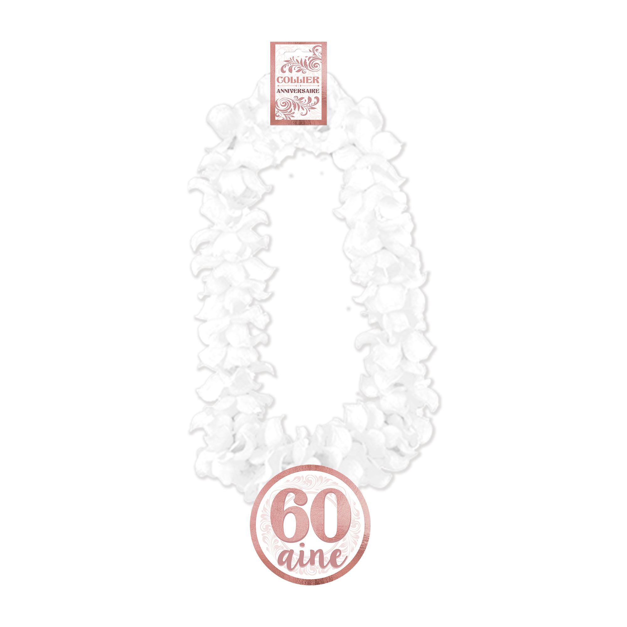 Collier fleur anniv femme 60 aine