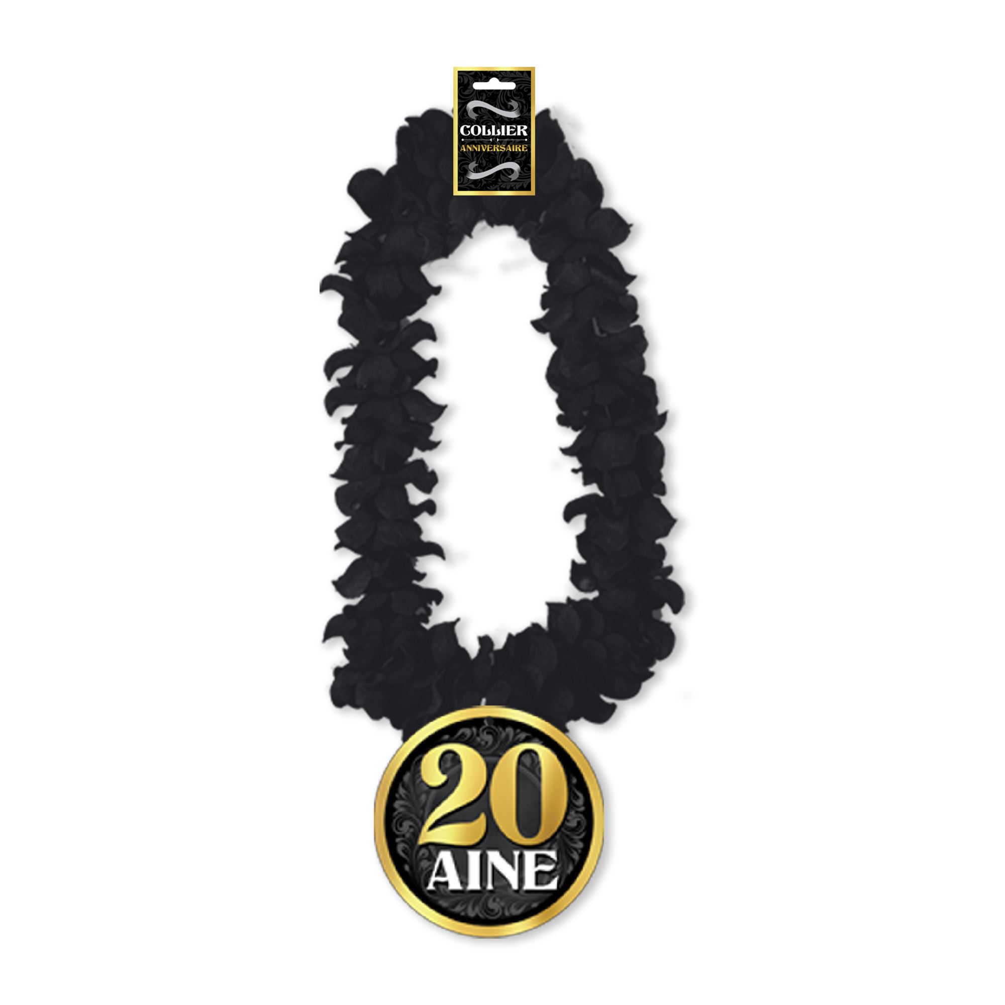 Collier fleur anniv homme 20 aine