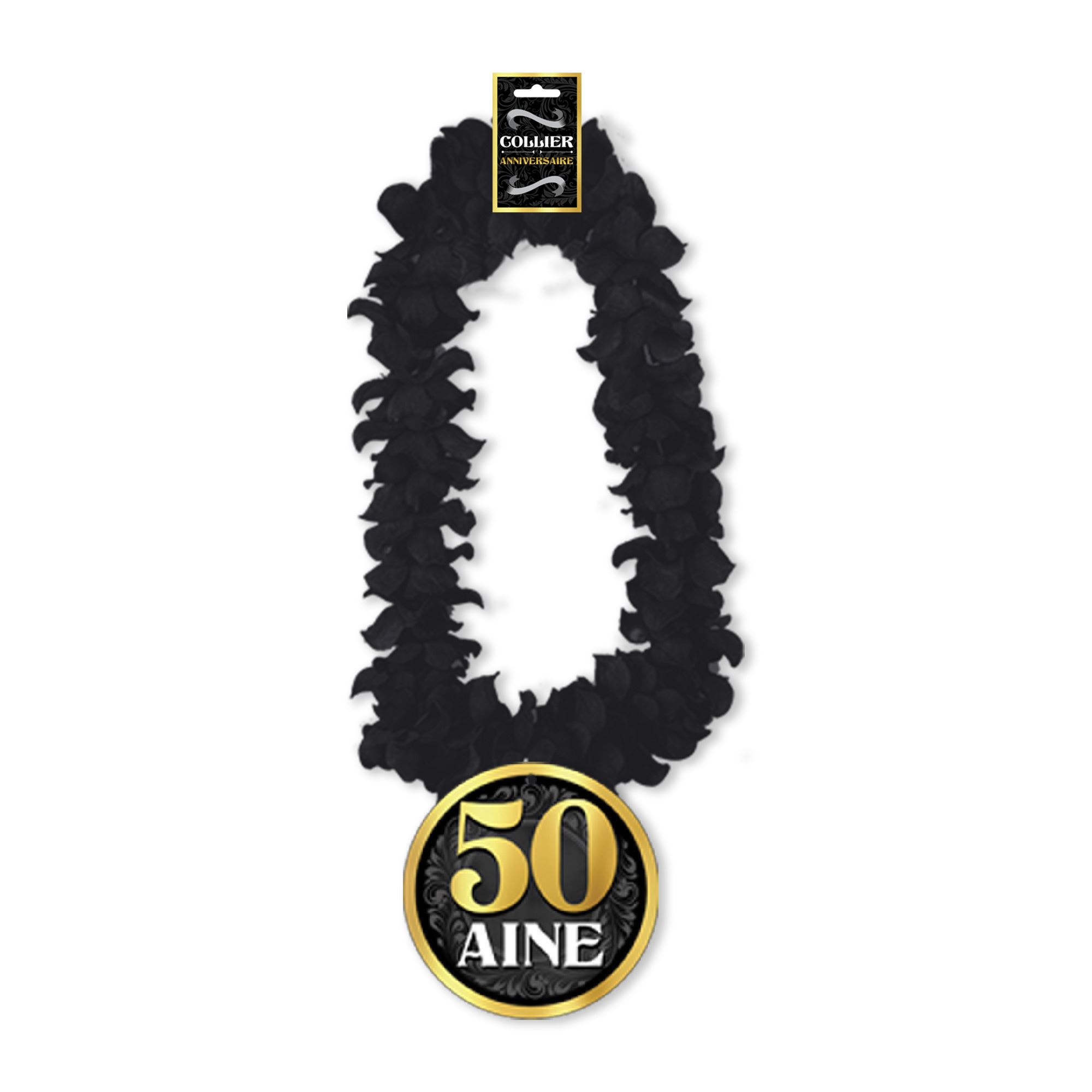 Collier fleur anniv homme 50 aine