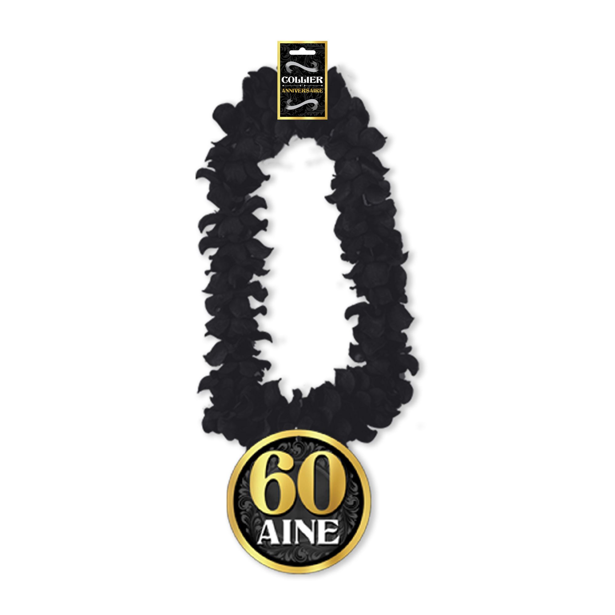 Collier fleur anniv homme 60 aine