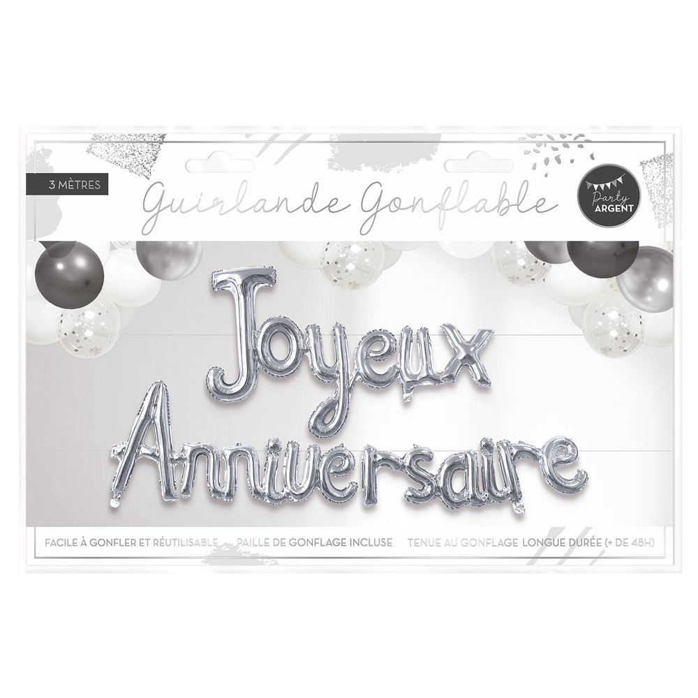 Guirlande ballons party argent