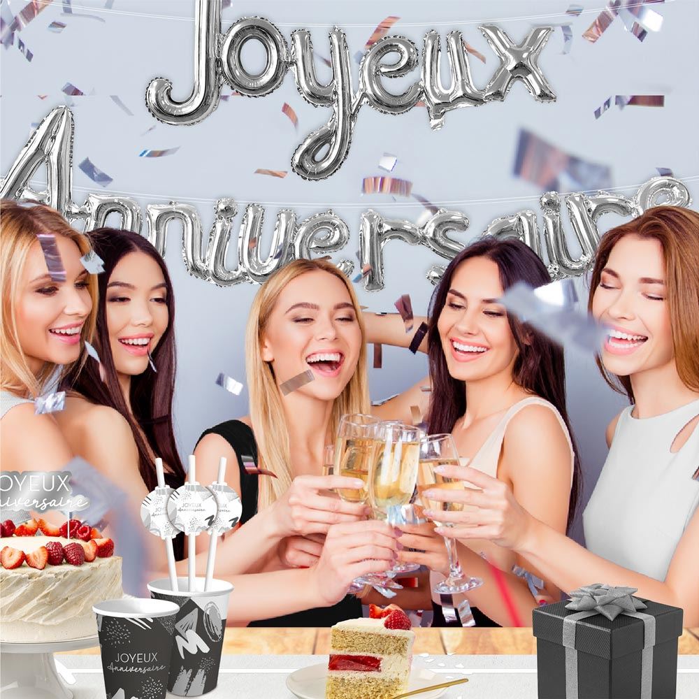 Guirlande ballons party argent