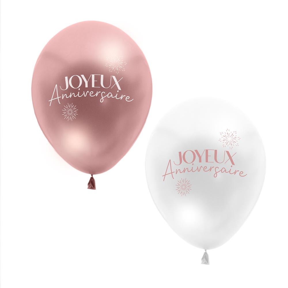 Sachet 8 ballons party blush
