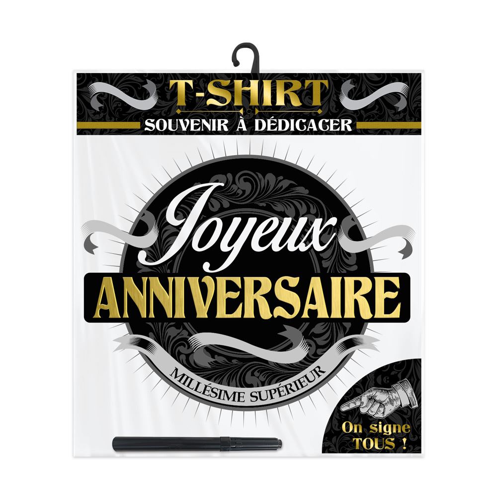 T shirt joyeux anniv homme
