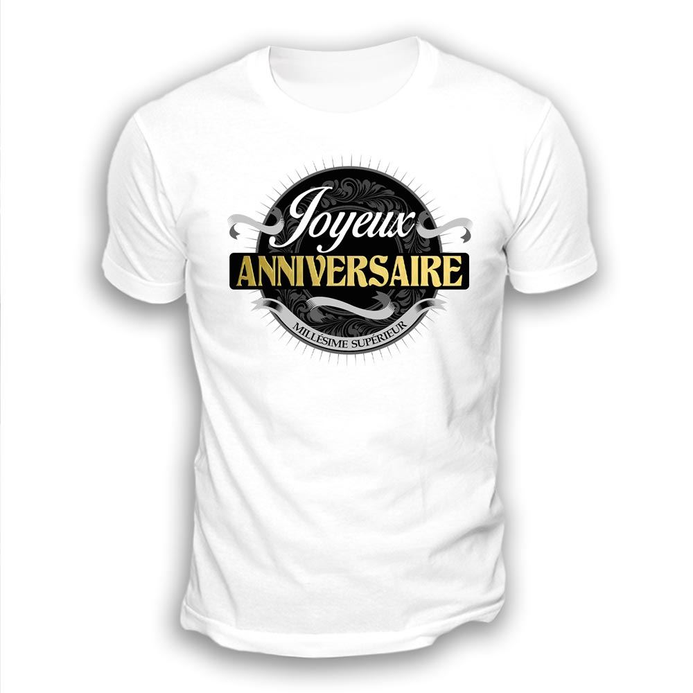 T shirt joyeux anniv homme