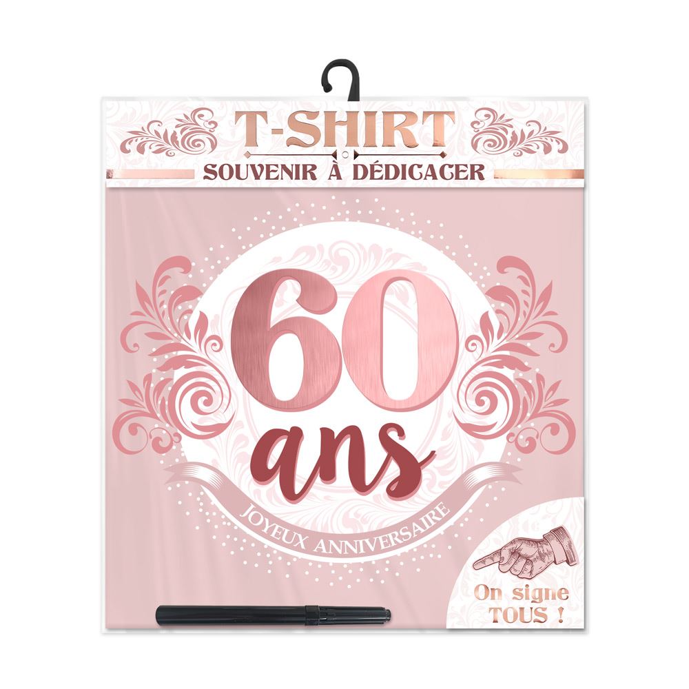 T shirt anniv femme 60 ans/