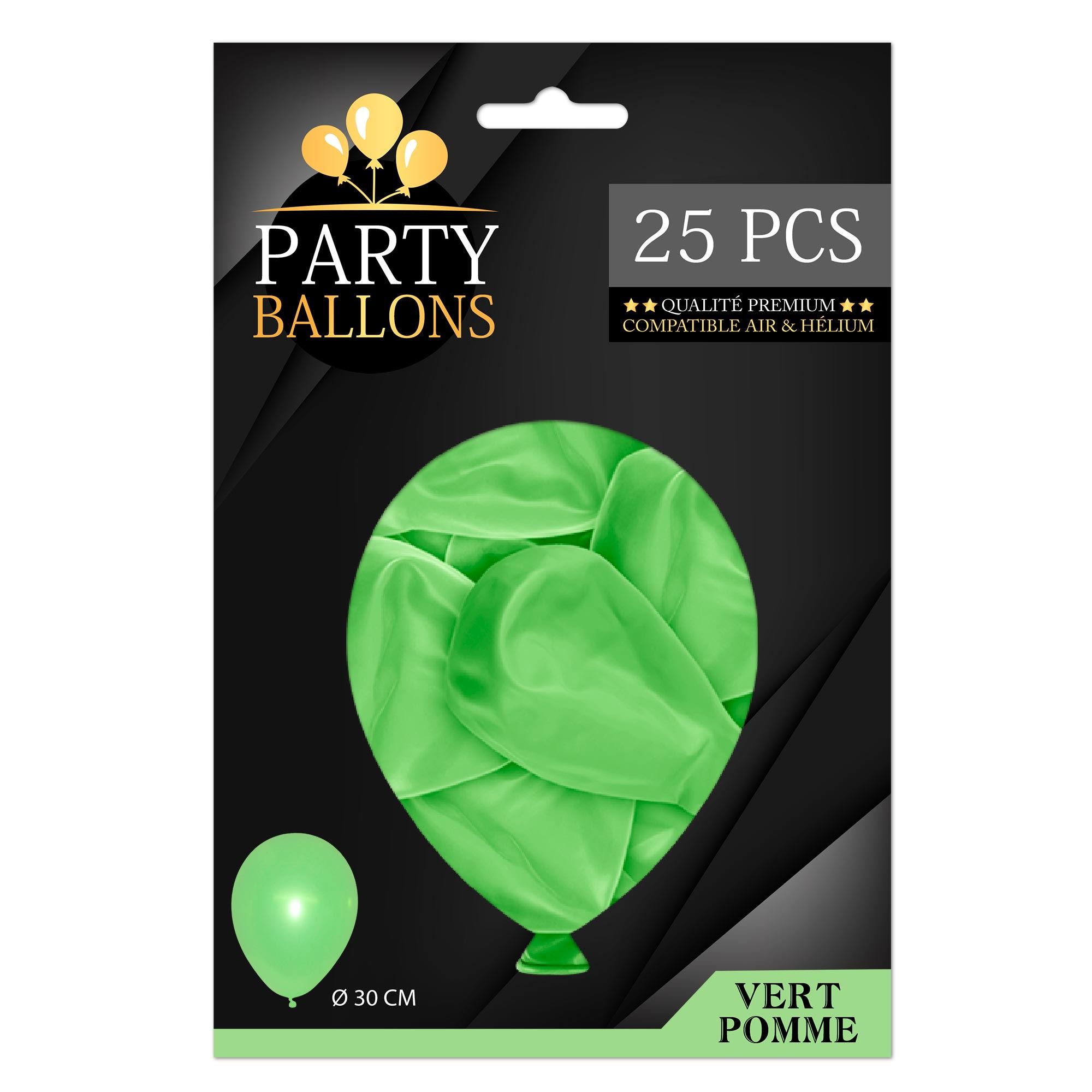 Pack 25 ballons vert pomme