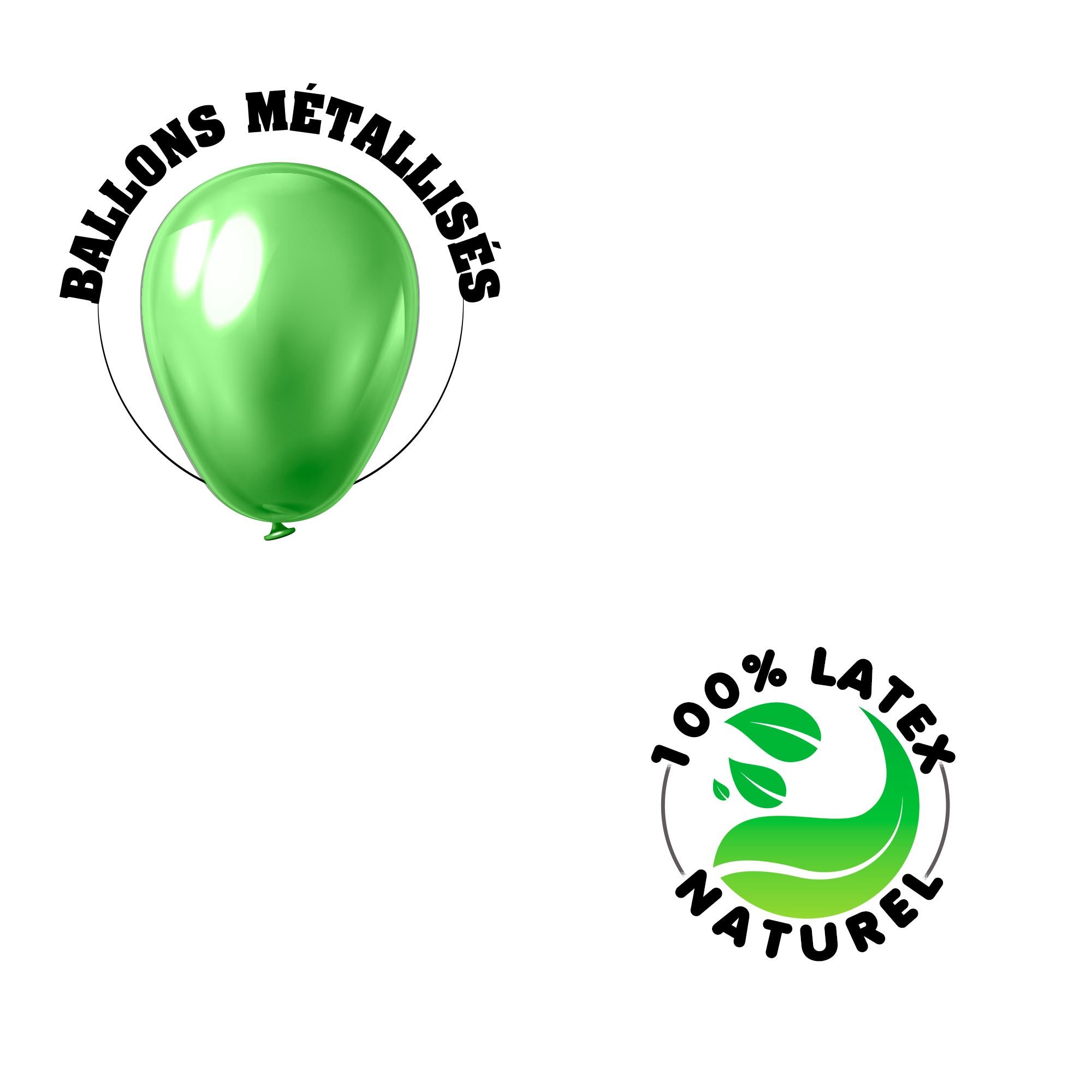Pack 25 ballons vert pomme