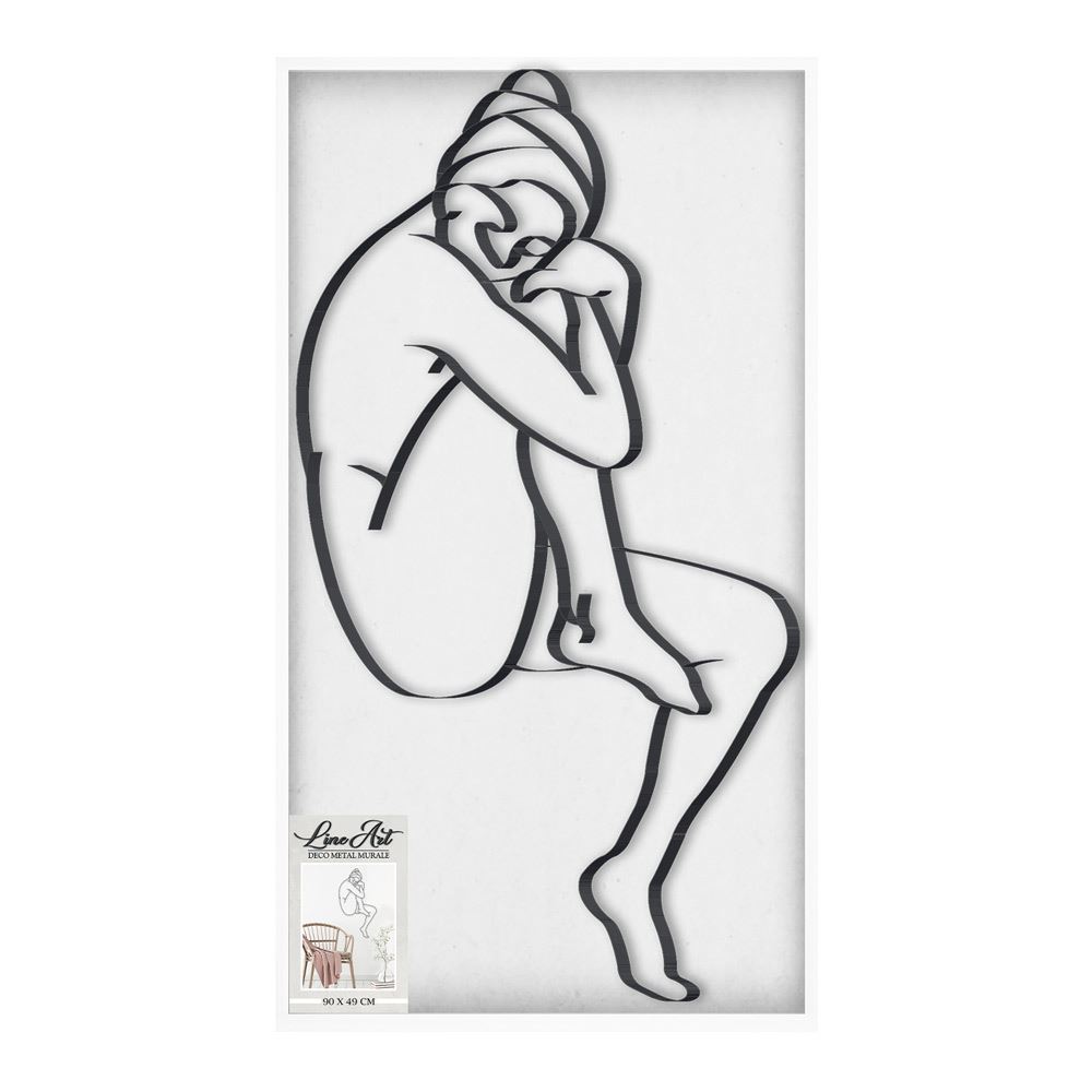 Deco metal femme assise