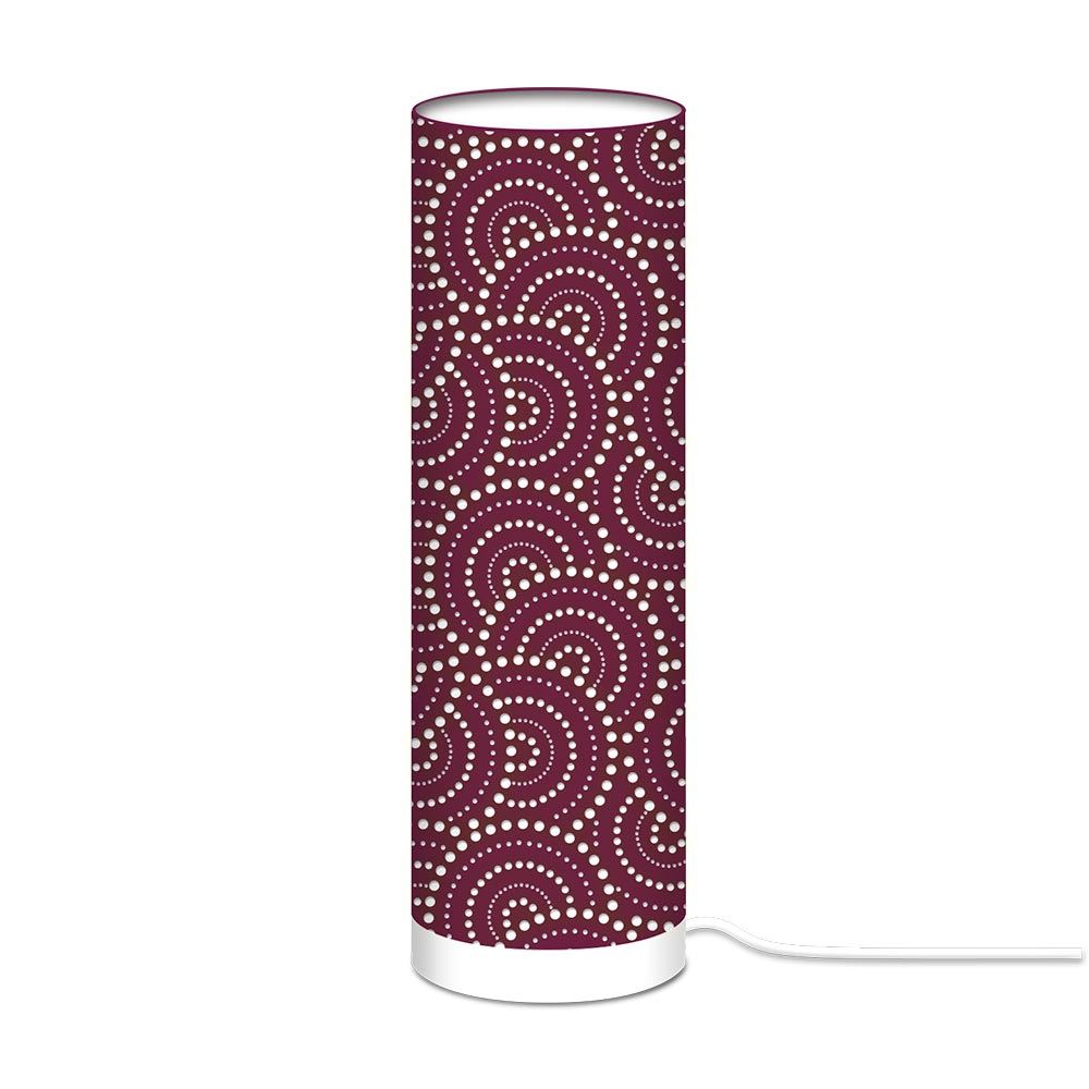 Lampe mm bordeaux cercles