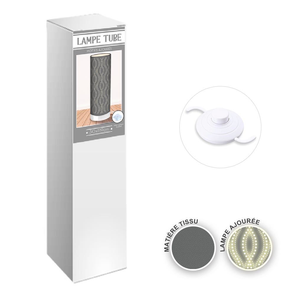 Lampe gm grise pois