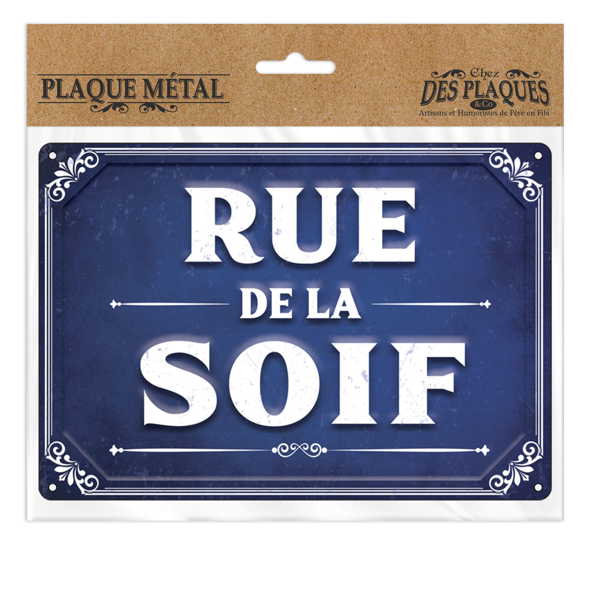 Plaque rue  "rue de la soif"